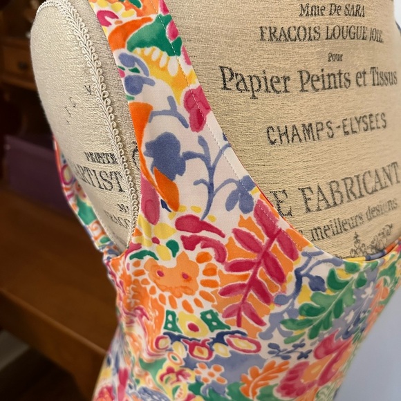 Ralph Lauren Sleeveless Pink and Orange Maxi Sundress - Picture 2 of 6